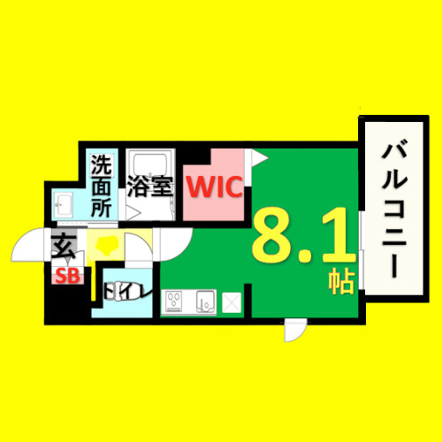 パルティール吹上アネックス　名古屋市賃貸　仲介手数料無料の間取り
