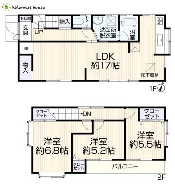 上尾市上野本郷　中古戸建の間取り|3LDK