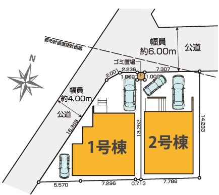 練馬区東大泉6丁目　新築一戸建　西武池袋線　大泉学園の区画図