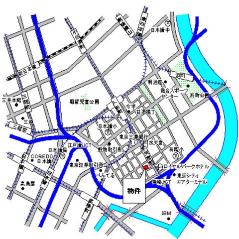 パークアクシス日本橋ステージの地図