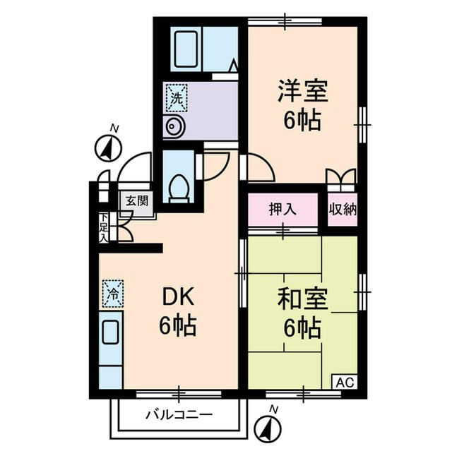 エステートピア・ｕ８号棟の間取り