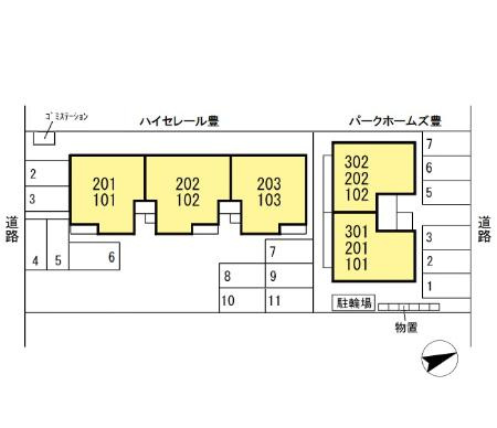パークホームズ豊の区画図