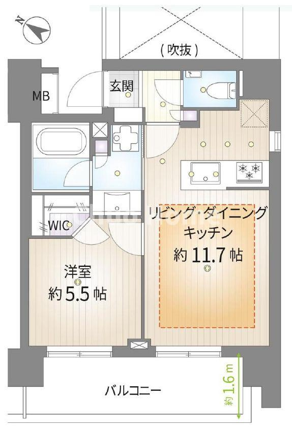 オープンレジデンシア両国森下の間取り|南東×南西・角部屋住戸につきまして日当たり・通風良好。新規リフォーム施工が完了いたしましたのでいつでも内覧が可能です。