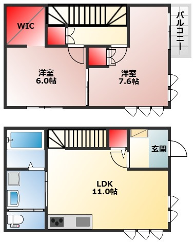 【間取り】 | 三国ヶ丘residence  E棟