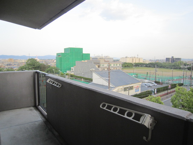 ベルク長岡京のバルコニー