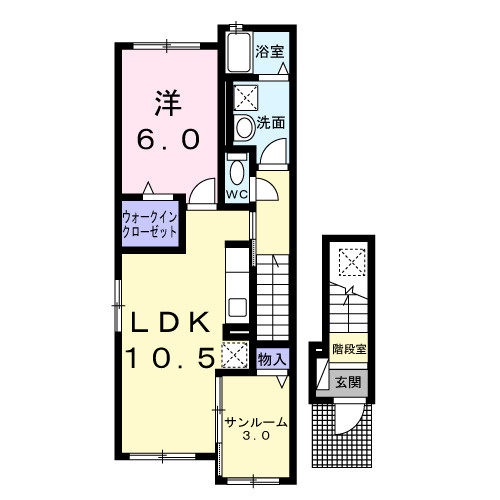 ブルーシャトーの間取り|間取図