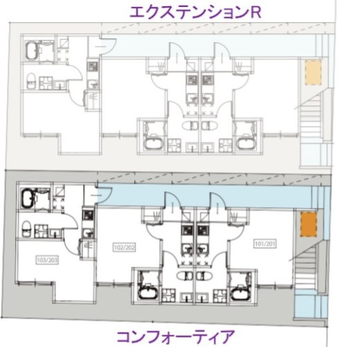 コンフォーティアの区画図