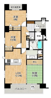 【間取り】 | エスリード北田辺第３ | 暮らしやすい３ＬＤＫのお住まい！ライフスタイルや家族構成に合わせて多目的にご使用いただけます♪