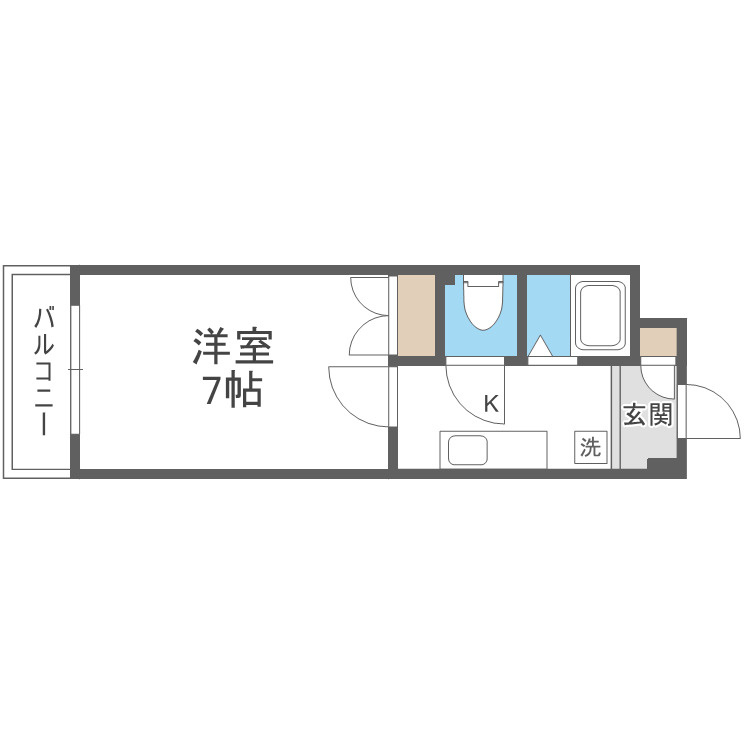 グレイス二日市壱番館の間取り|別号室タイプ