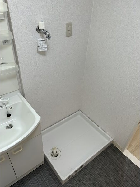 葛上マンションの洗面所
