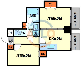 【間取り】 | CITY SPIRE難波プレミア | CITY SPIRE難波プレミア　間取り