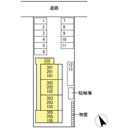 ラ・ルーチェ本町の区画図