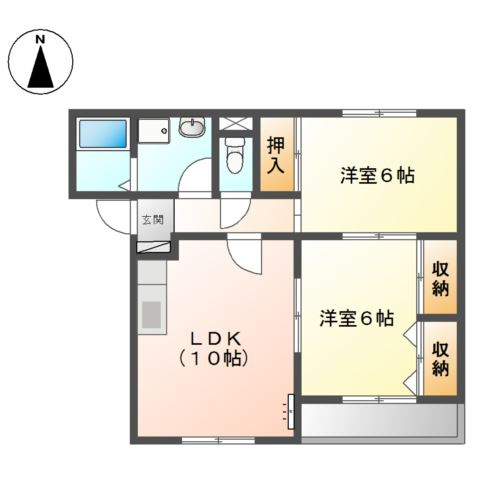 サニーパレス北野Ｃの間取り