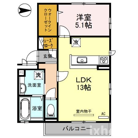 オリオン（A棟）　シリウス（B棟）　Ａ棟の間取り