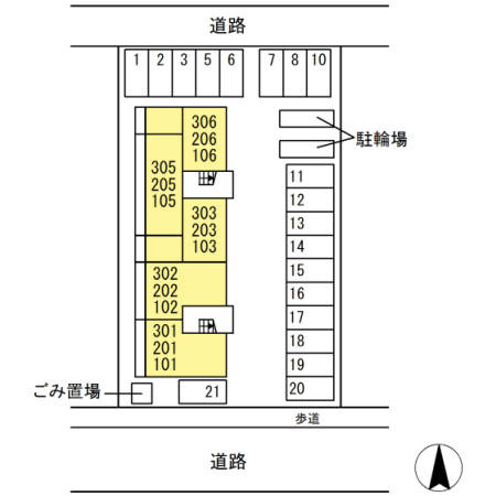セレーノ十一番の区画図