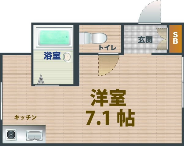 【間取り】 | NSコーポ | 1Rのお部屋です。