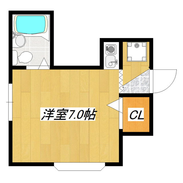 メゾンドアンジュの間取り|マンションタイプのワンルームのお部屋！