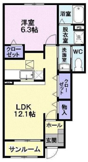 【間取り】 | パレ・シャルウィＢ