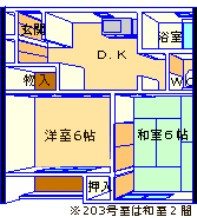 ジュネス・アイの間取り