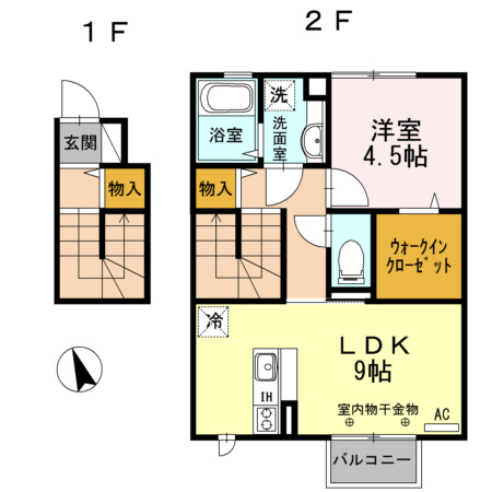 ディア コート　Ⅱの間取り