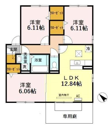 プランドール　Ａ棟の間取り