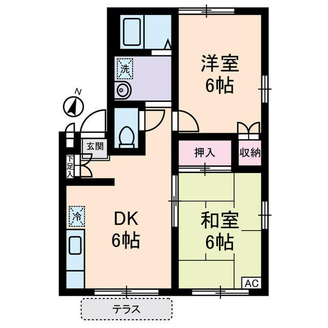 エステートピア・ｕ８号棟の間取り