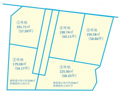 【区画図】 | 鳥取市叶土地（Bliss Terrace叶）