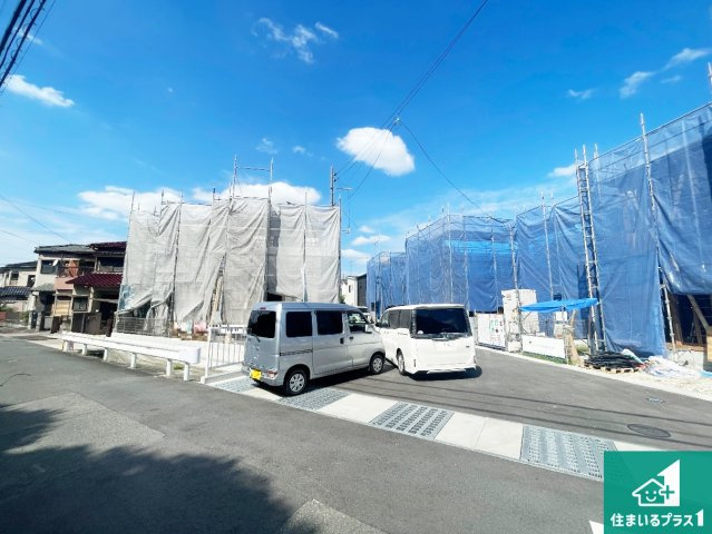 羽曳野市誉田　第2期　新築一戸建ての外観|周辺は落ち着いた街並みの住宅地！子育てがしやすい住環境です！まだ未完成ですが、現地でしかわからない事もございます。是非一度ご覧ください。