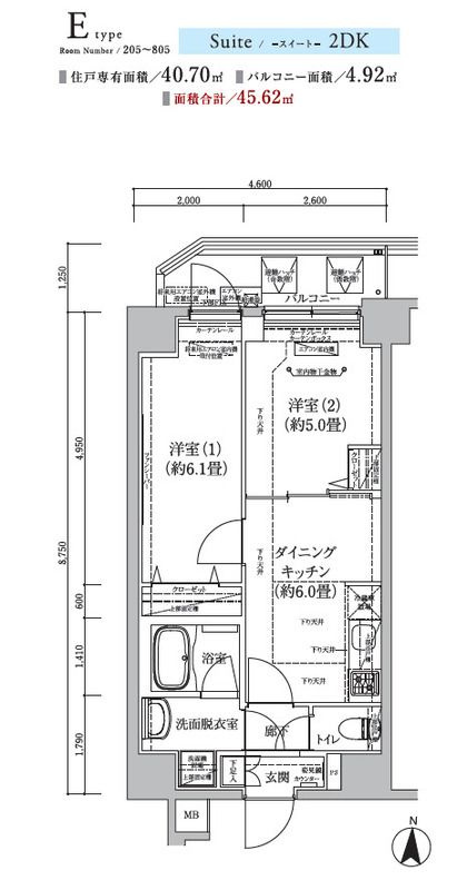 アイルグランデ東京亀有の間取り