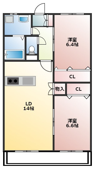ソレイユ合川の間取り
