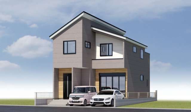 【外観パース】 | 北区東大成町9期　GRACE　新築戸建　全1棟　1号棟 | 外観パースのため、実際とは異なる場合がございます。