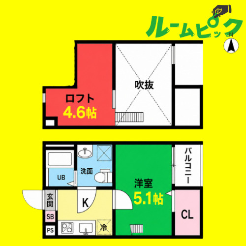 マロンディーグル　名古屋市賃貸　仲介手数料無料の間取り