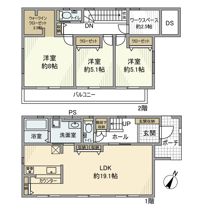 根戸戸建の間取り