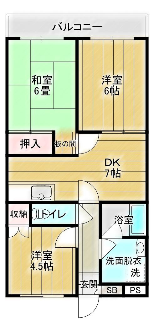 サニーヒルズの間取り