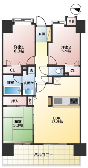 【間取り】 | アンピール弥生が丘　