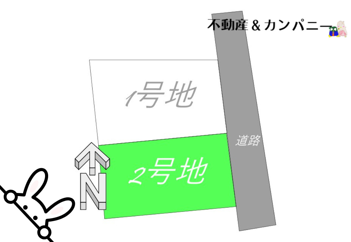 松前町北黒田のおトチの土地図