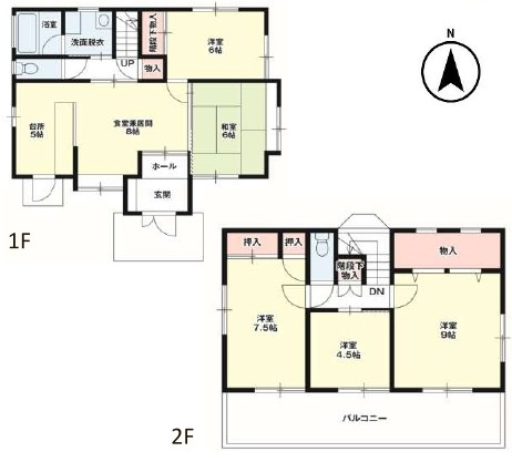 中古戸建　熊谷市久下4-62-2（期間限定現況販売）の間取り