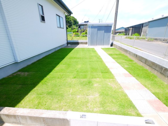 長生郡一宮町東浪見　平屋中古戸建の庭|内外装リフォーム済み令和8年4月２LDK平屋外房線上総一宮駅徒歩約12分 都市ガス IH 駐車2台可
