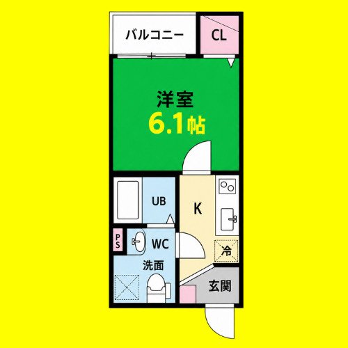 アヴニール金山(アヴニールカナヤマ)　名古屋市賃貸　仲介手数料無料の間取り