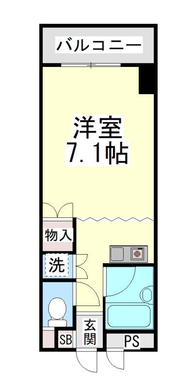 西灘駅前ハイツの間取り