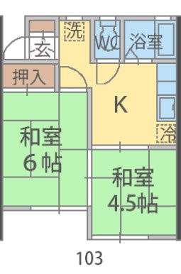 ドミールタカハシⅠの間取り