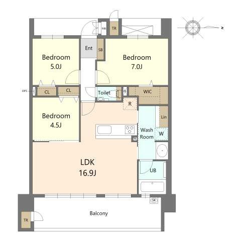 S-RESIDENCE愛宕SOUTHの間取り