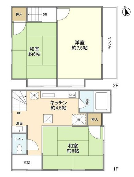 本天沼1丁目貸家の間取り