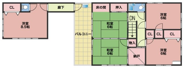 足利市伊勢町４丁目の中古一戸建の間取り