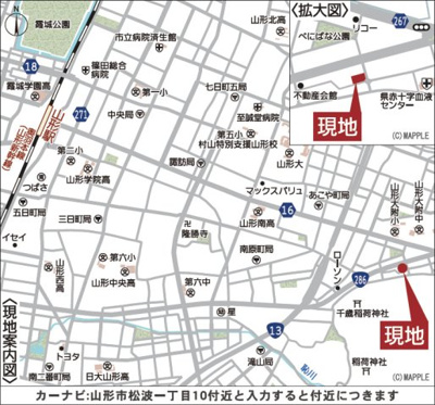 【地図】 | Cradle garden　山形市松波第４　２号棟