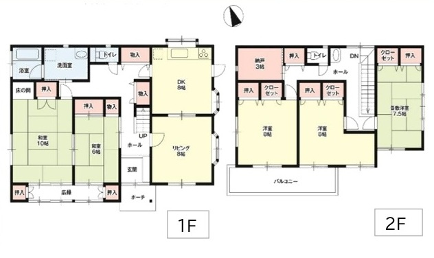 中古戸建　深谷市上野台303-2（リフォーム住宅）の間取り