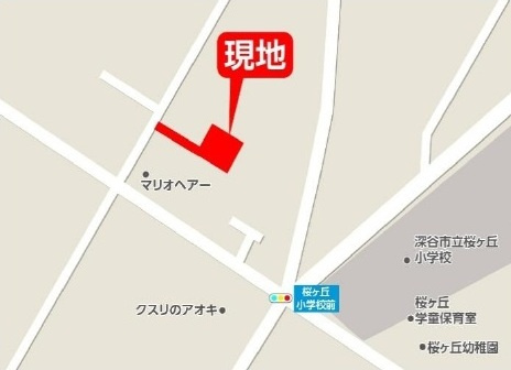 中古戸建　深谷市上野台303-2（期間限定現況販売）の地図