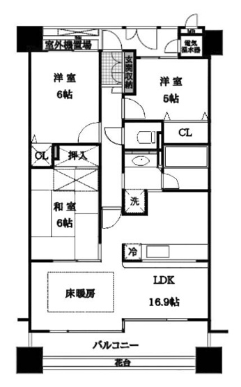 【間取り】 | レスポワール向日町ステーションフロント | 専有面積71.80㎡