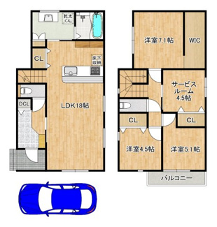 【間取り】 | 日置荘西町５丁　新築一戸建