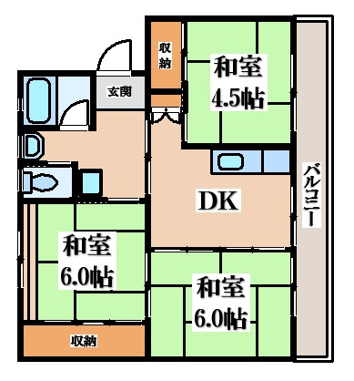 【間取り】 | ビレッジハウス大淀
